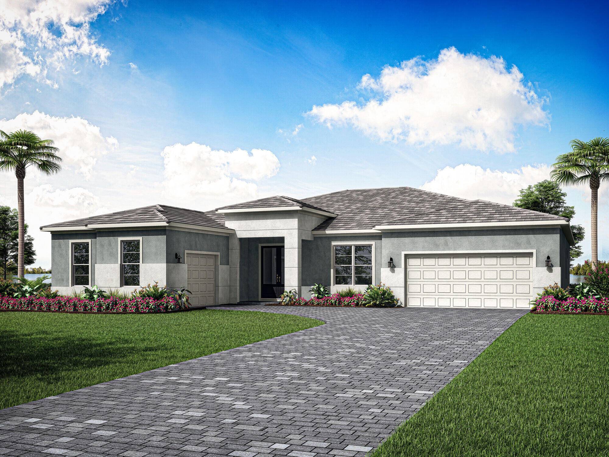 The Opal floorplan is a 1 story home with an open concept and a 1st floor owner's suite.