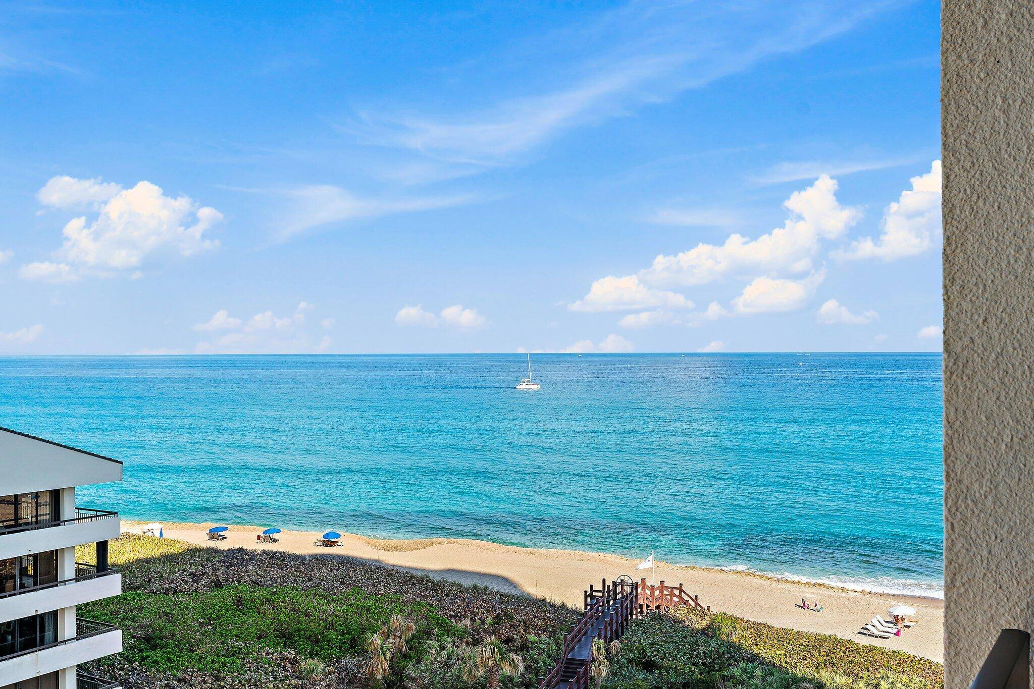 Enjoy the beauty of Singer Island from this completely remodeled 7th floor North West corner residence at the Martinique East tower.