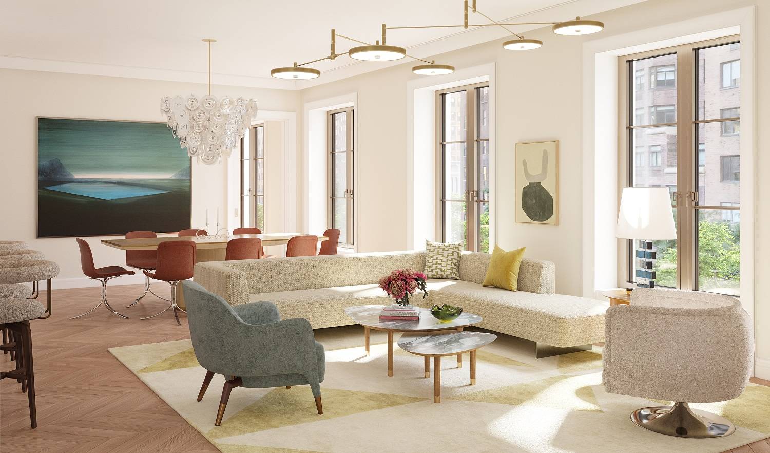 Graciously proportioned and strikingly designed by Steven Harris Architects, Residence 4 South features a 1, 647 Sq.