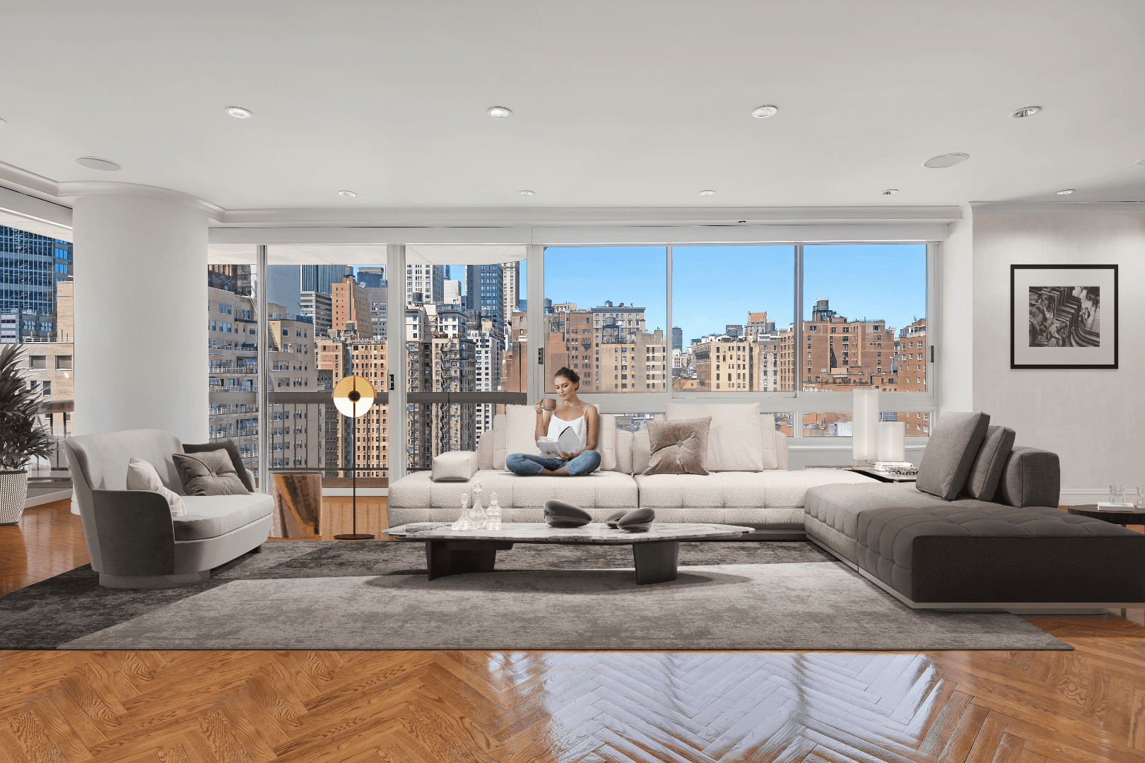 Experience an endless panorama of city views, all day sunlight and spectacular sunsets from this 3200 sqft.