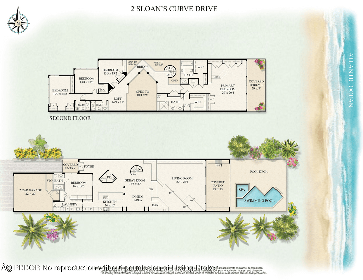 Welcome to 2 Sloans Curve, a stunning and rarely available direct oceanfront townhouse with 6, 300 total square feet and 5BR 5.
