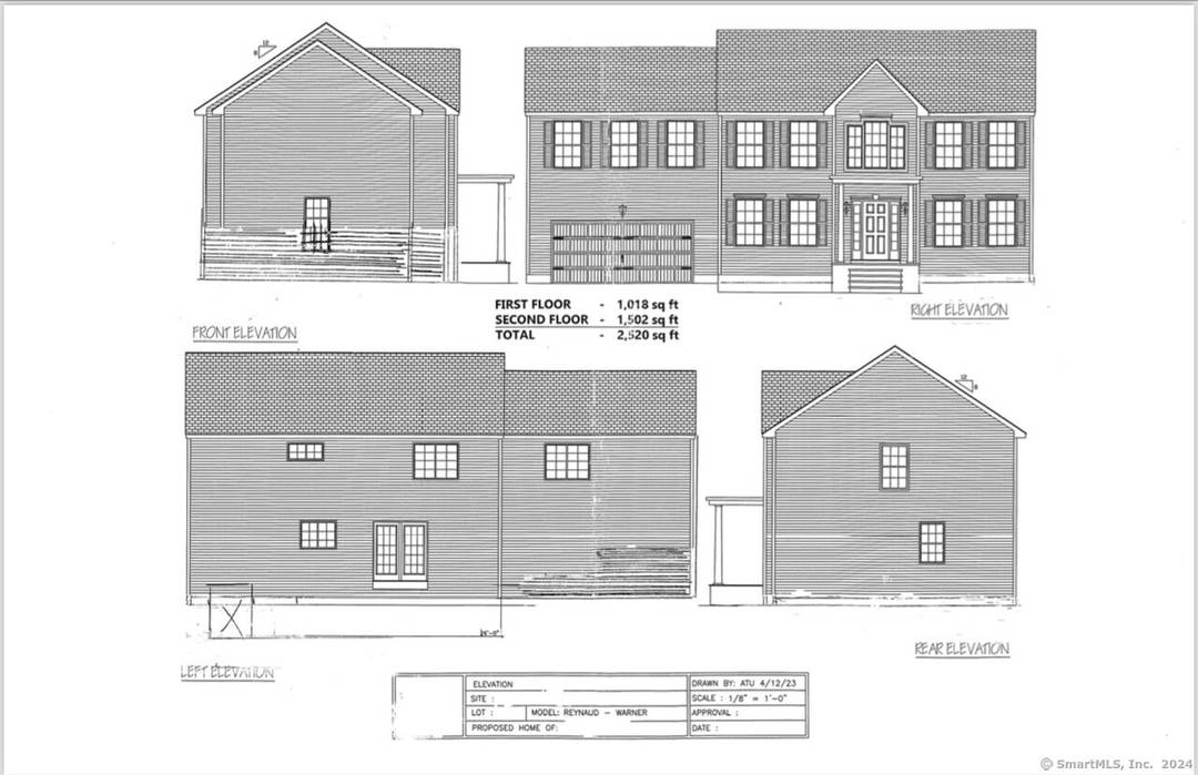 New construction, this Colonial has a total of 2520sf.