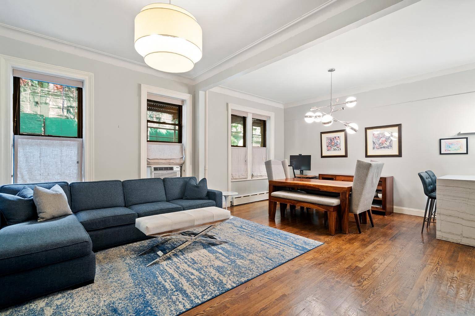 Enter the home via a classic deep entry hall that is a gallery waiting for your art and photos.