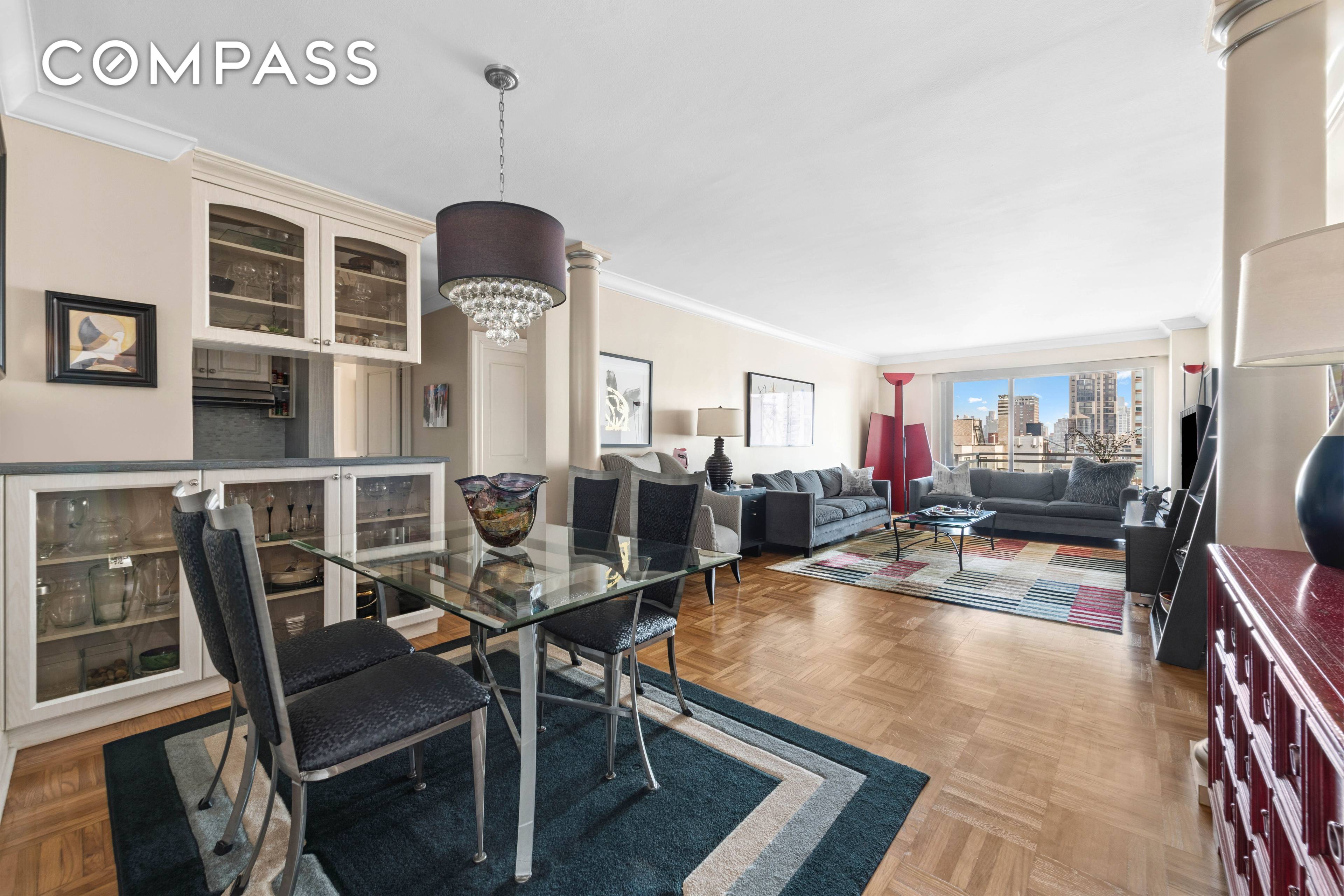 High Floor, Sun Filled Two Bedroom with Balcony and Stunning Views at Plaza 400.