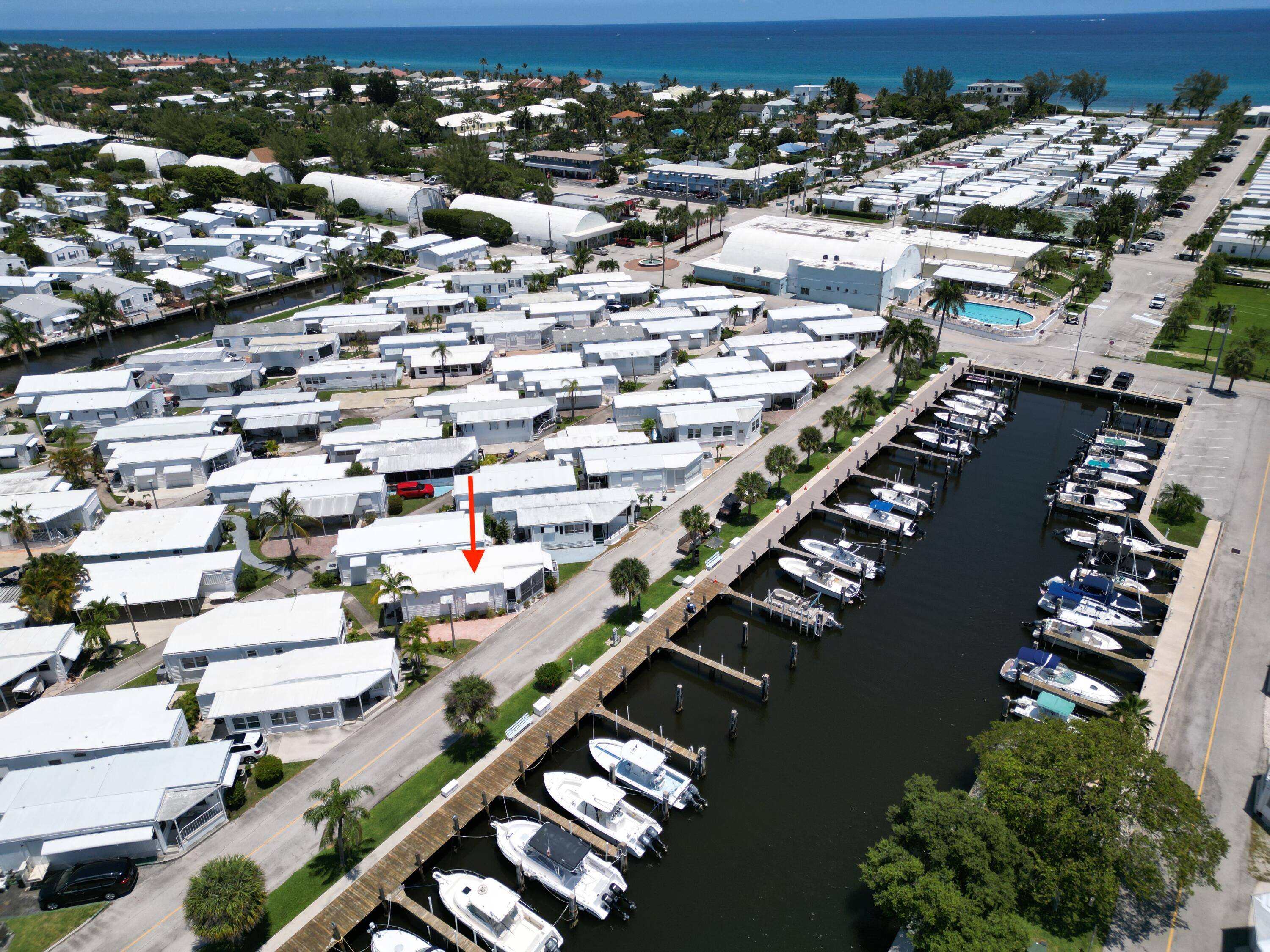 Spacious layout with views of the Intracoastal and docks from living room, dining room and kitchen.