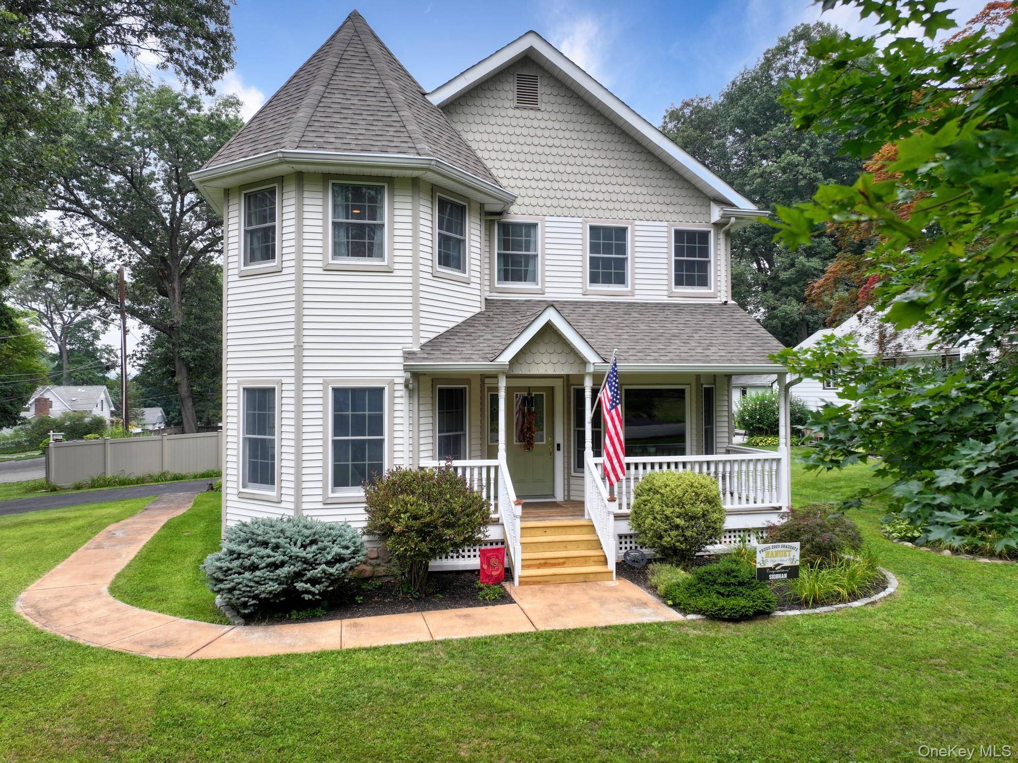 Well Maintained Victorian style Colonial located on tree lined street in the lovely neighborhood of Nanuet.
