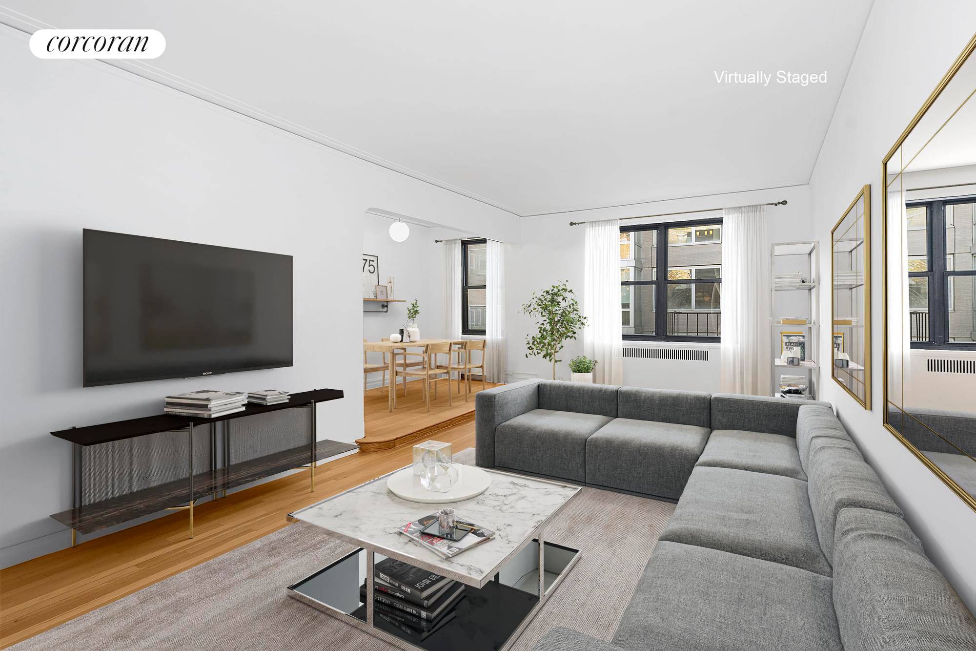 This beautiful and renovated one bdrm apt has about 800 sq feet of usable space.