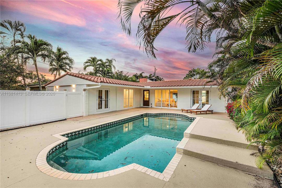 Nestled on a quiet, tree lined street in Poinsettia Heights, this 3 bedroom, 2 bath move in ready home is built around an oversized saltwater pool and private, fenced backyard ...