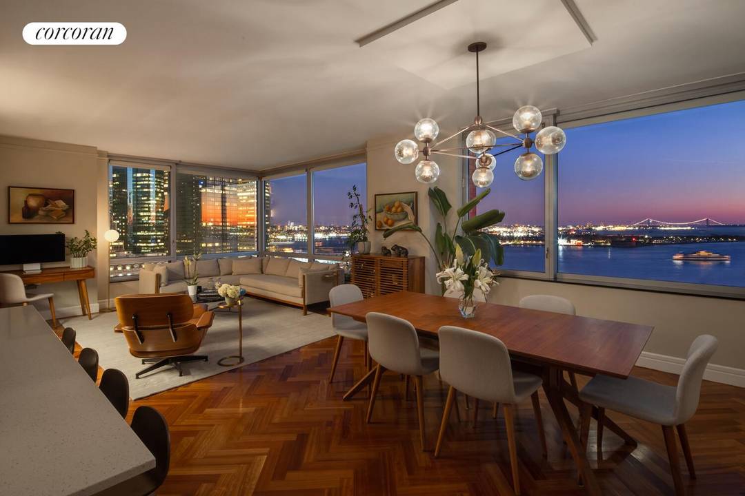 Spectacular sunsets and unobstructed New York Harbor and Statue of Liberty views along with Ellis Island and the Verrazano Bridge await you in this one of a kind 3 bedroom ...