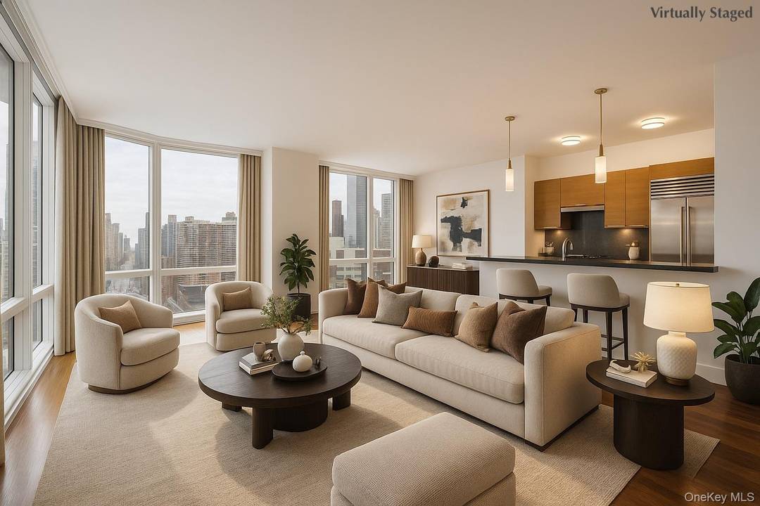 Residence 20B at 10 West End Avenue combines river views, impressive scale, and exceptional convenience at the crossroads of the Upper West Side and Midtown.