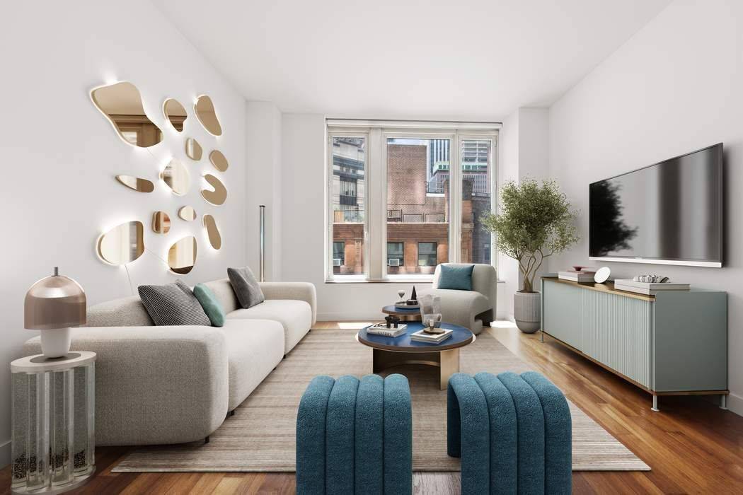 Apartment 9C is flooded with sunlight from the Southern exposure.