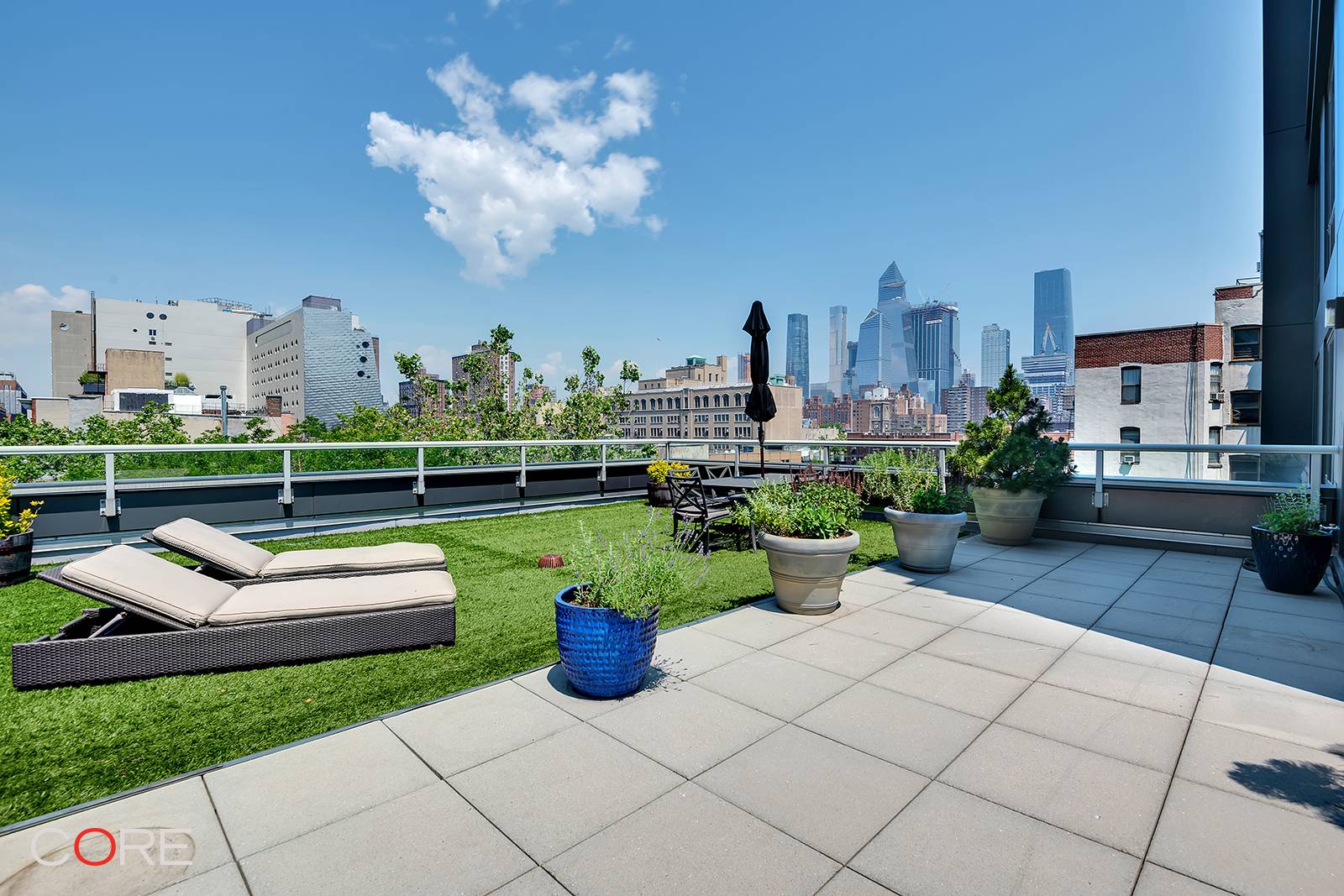 Located in Chelsea's 305W16, Residence 6E is a southeast facing, well appointed, two bedroom, two bathroom home with an enormous 1, 260 square foot terrace that is fully planted with ...