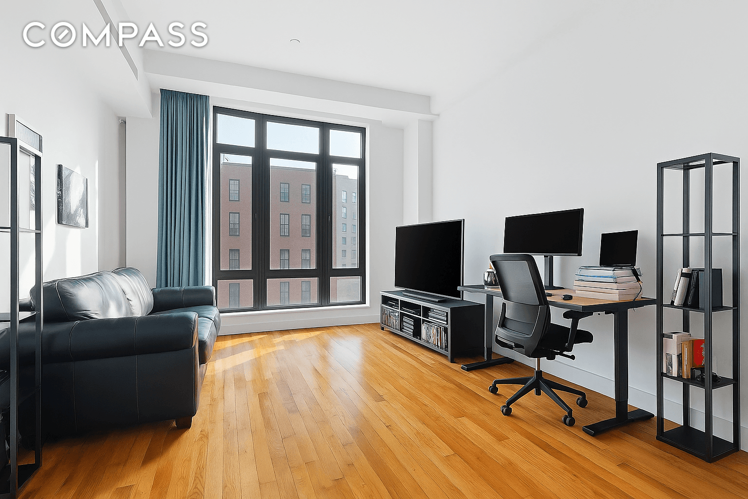 Welcome to this bright, airy, and generously sized south facing studio, located in a boutique luxury condominium in the heart of Williamsburg.