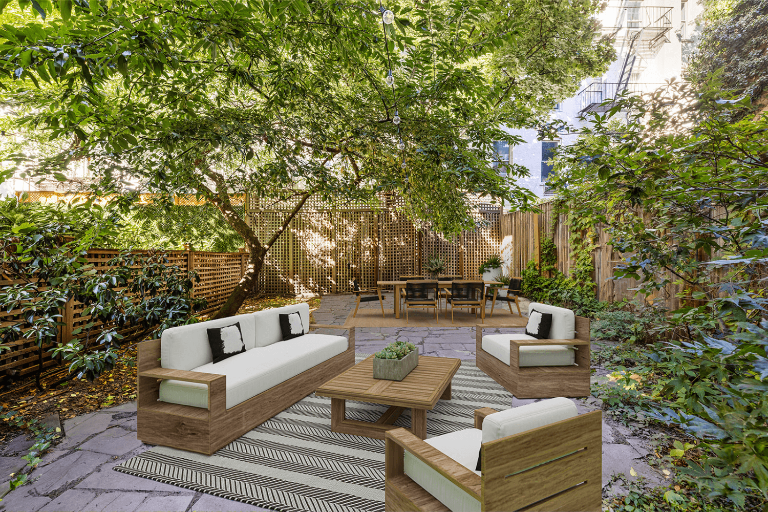 Extremely rare opportunity to acquire a private garden home in the heart of Hudson Square.