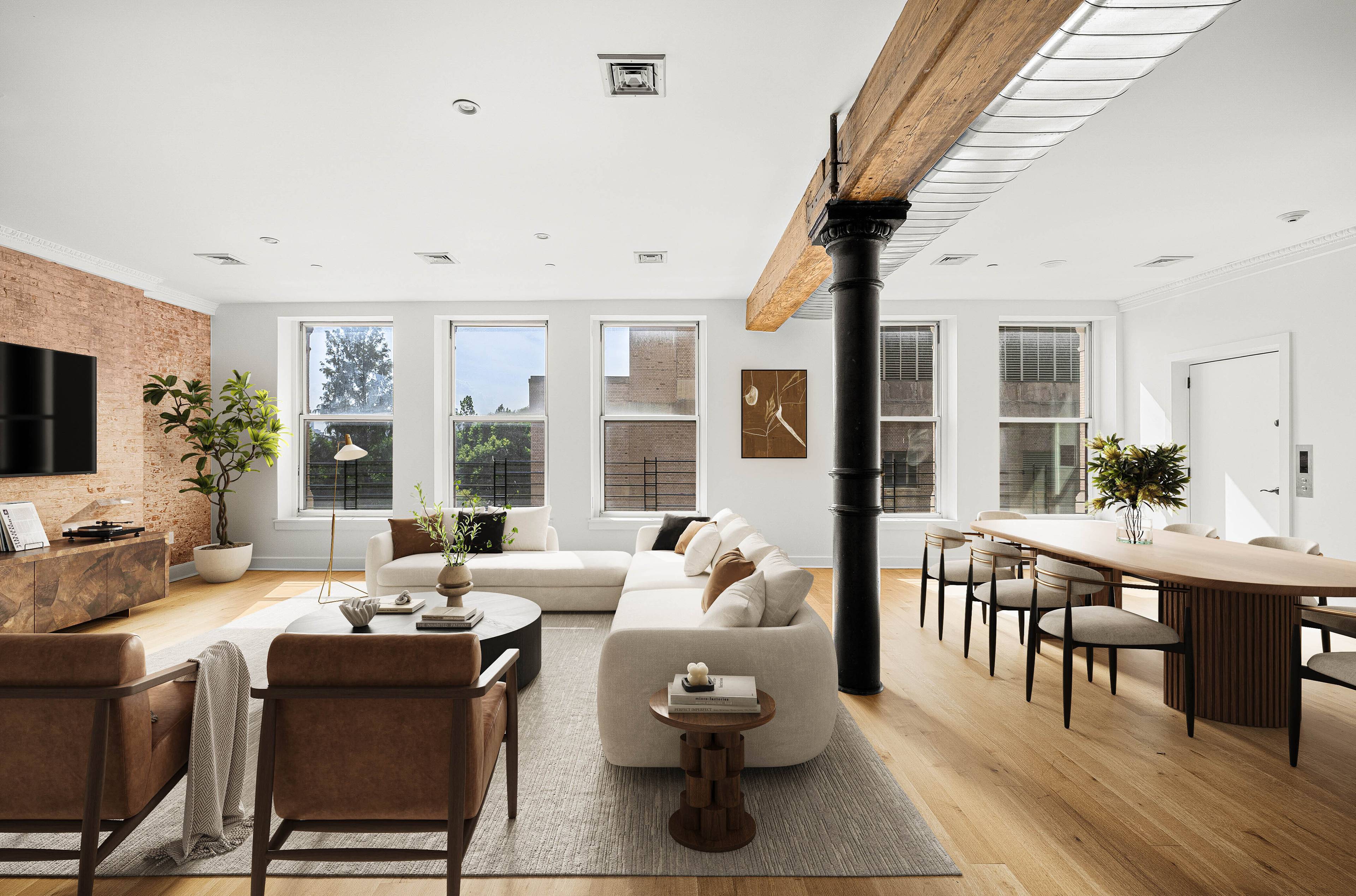 Massive Downtown Loft with Authentic Details amp ; Light This true 3, 000 sq ft loft offers rare scale, character, and quiet tucked away where SoHo meets Tribeca, just off ...