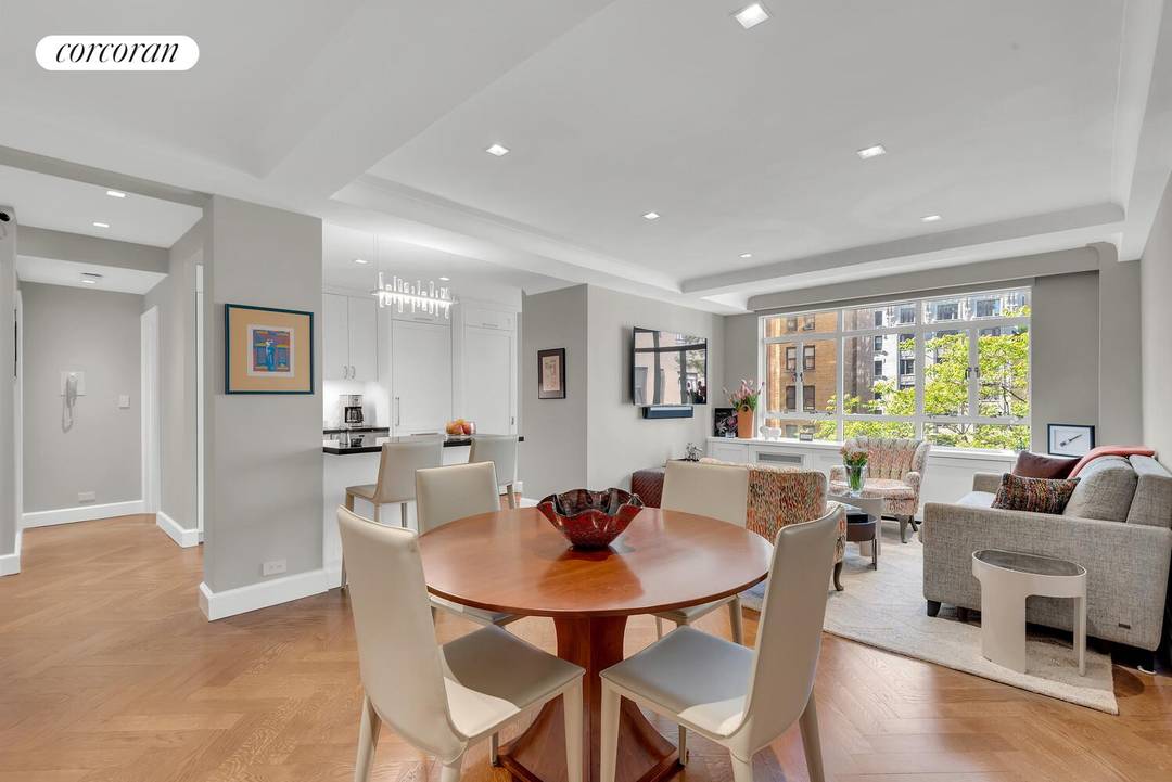 Apartment 9M is a sun filled, beautifully renovated one bedroom, one and a half bathroom residence at The Normandy, a premier white glove building directly across from Riverside Park.