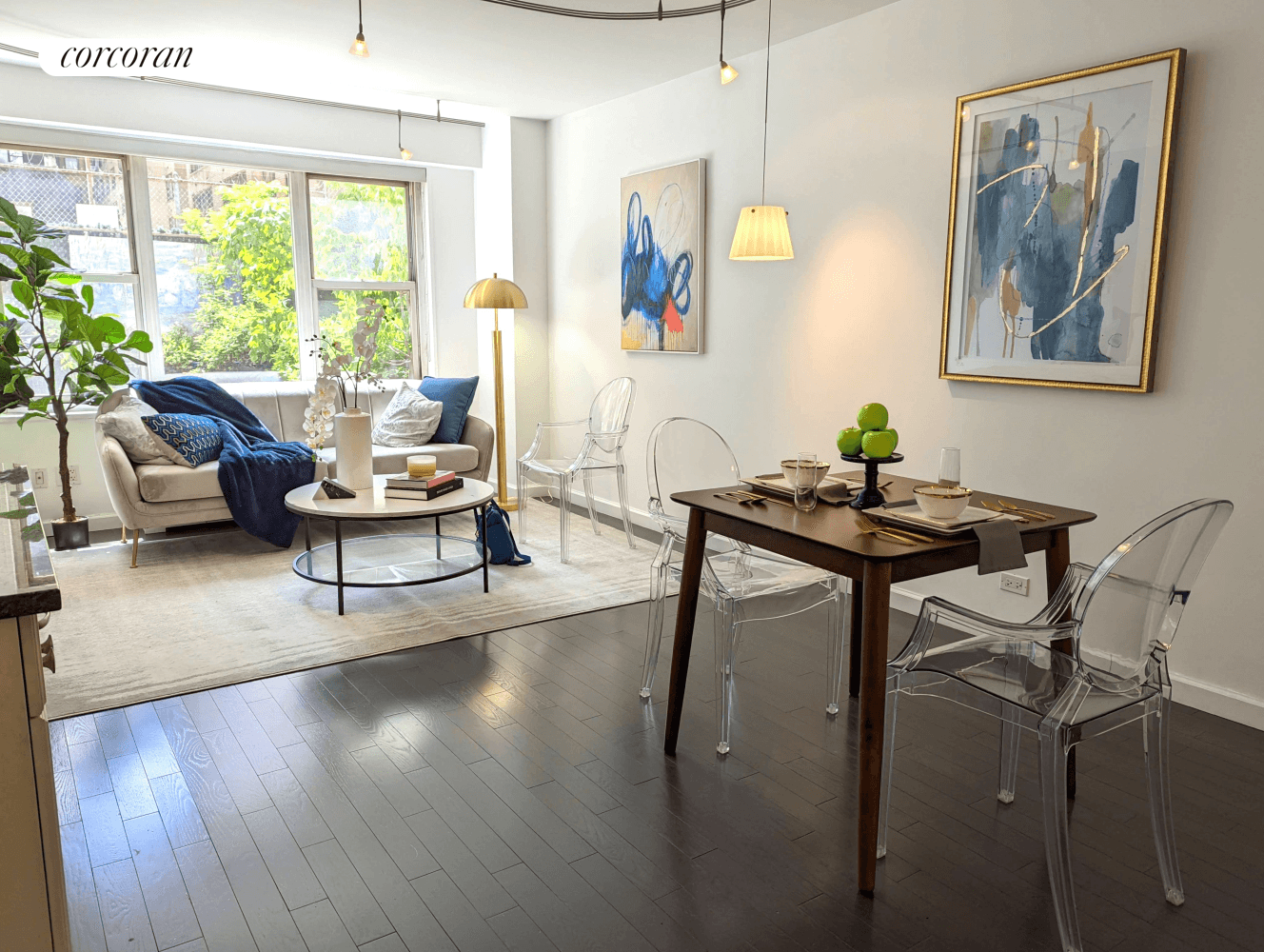 East Facing Alcove studio with Large Private Patio.