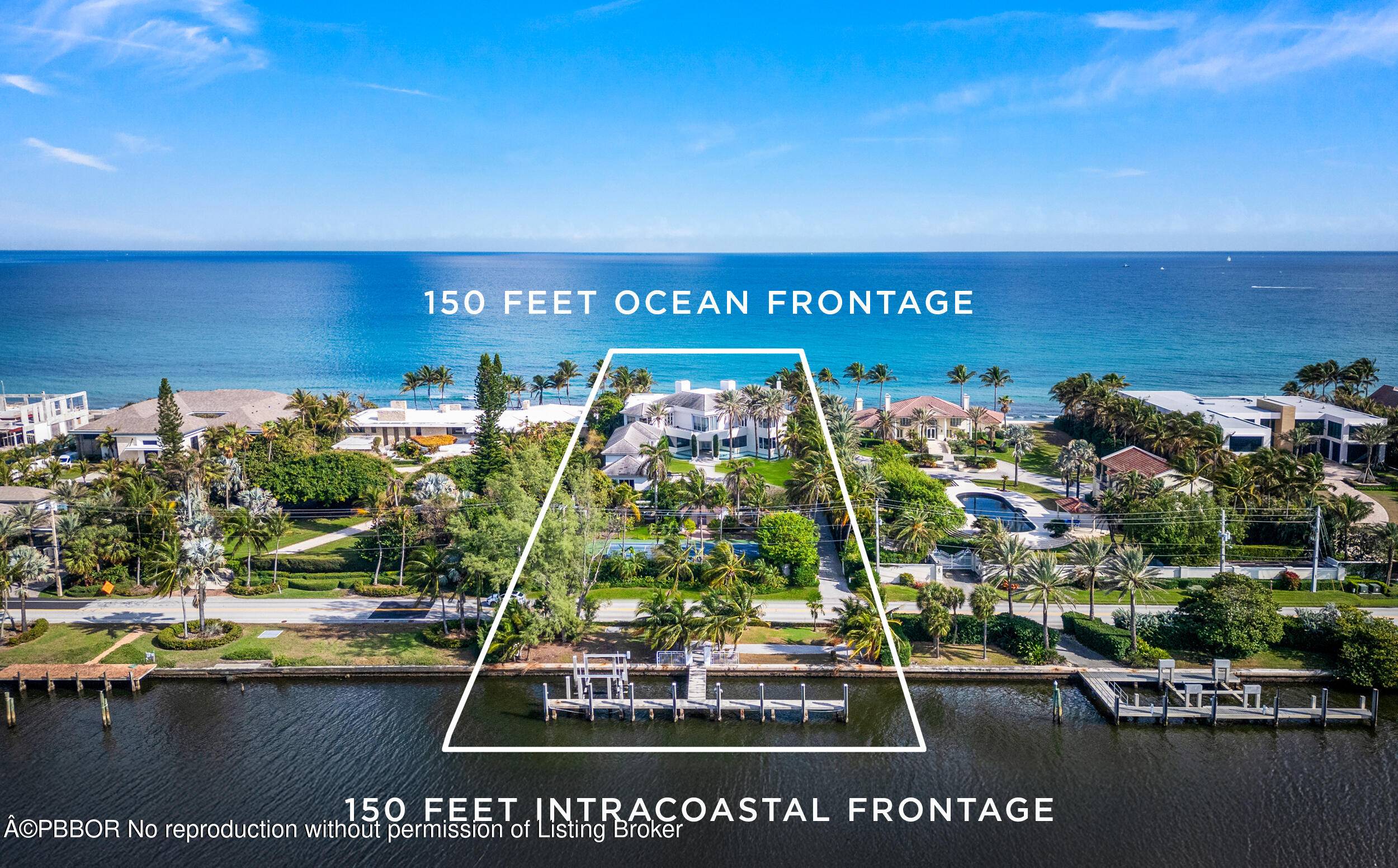 Featuring over 1. 58 acres and 150 feet of direct ocean frontage and 150 feet of direct, deepwater intracoastal frontage with direct ocean access is 1200 S Ocean Blvd, an ...