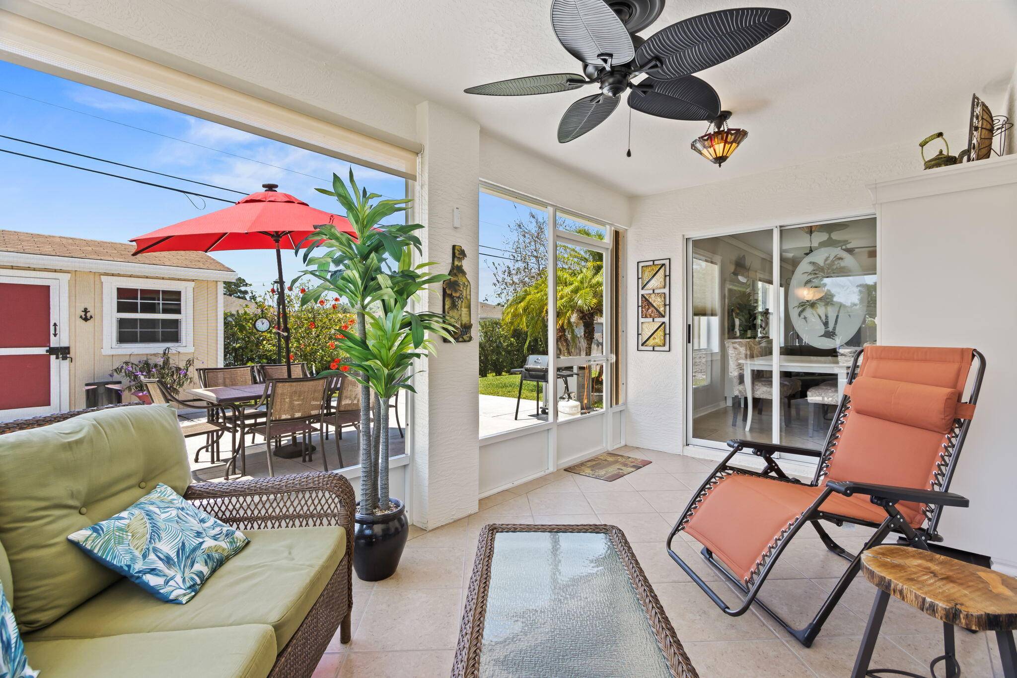 Beautifully kept well maintained furnished 3 bed, 2 bath, 2 car garage CBS home in Vero Lake Estates on a paved road.