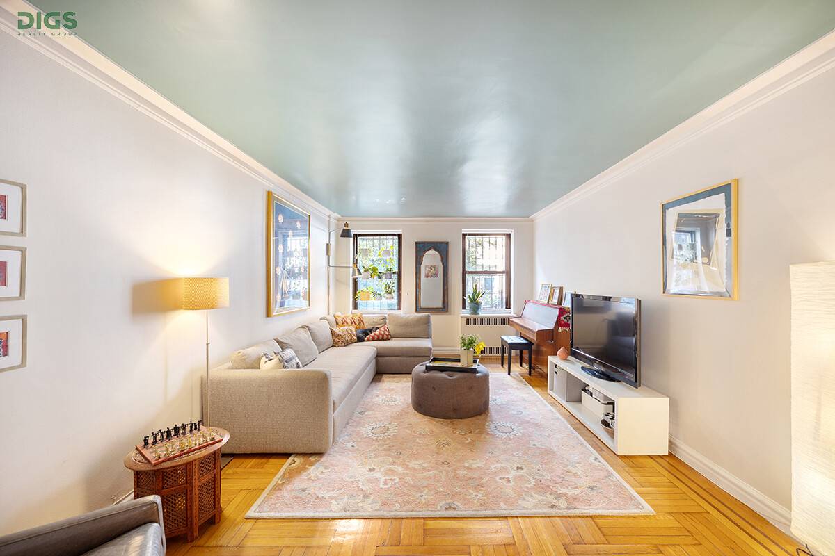This renovated, raised first floor 2 bedroom, 1 bath home combines pre war charm with thoughtful modern updates.