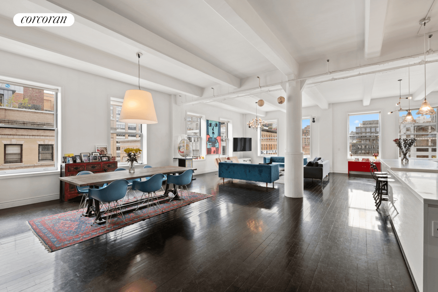 Enjoy panoramic open sky views and coveted loft proportions in this corner four bedroom, two and a half bathroom featuring a desirable open layout with semi split bedrooms, contemporary updates, ...