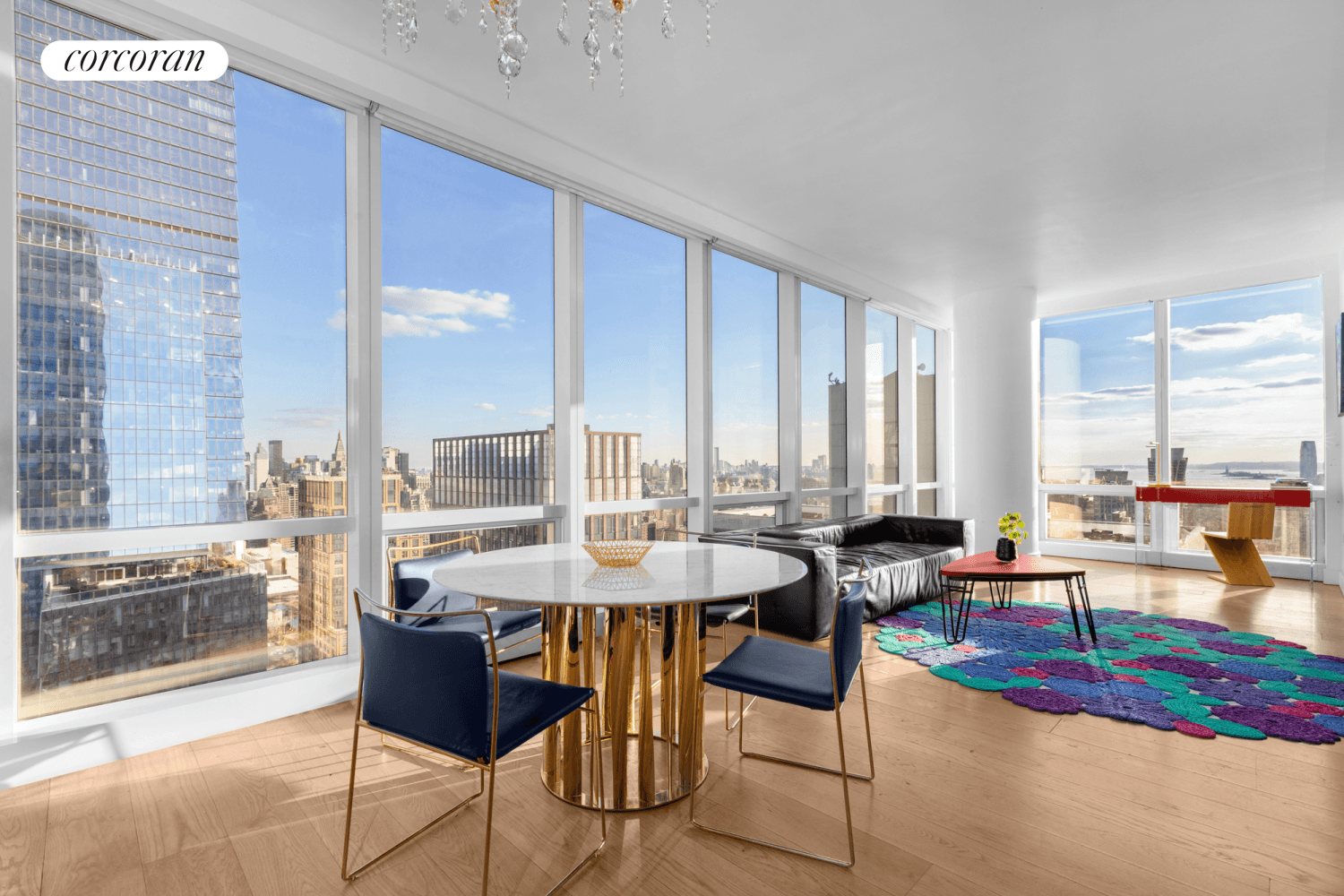 Most desirable corner unit with Southern and Eastern exposures.