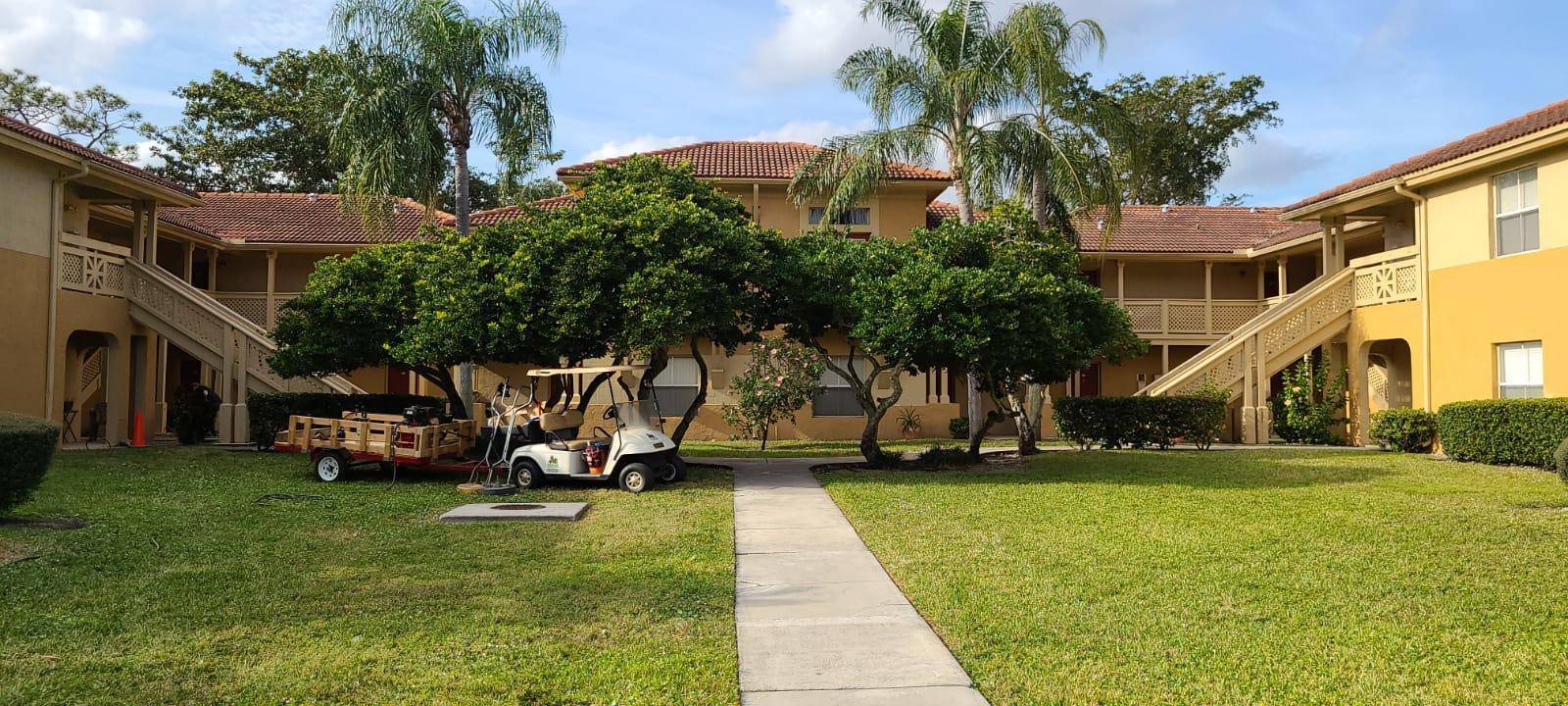 1BR 1BA CondoFirst floor unit with water views from every room, wood floors, in unit washer dryer, and a screened patio.