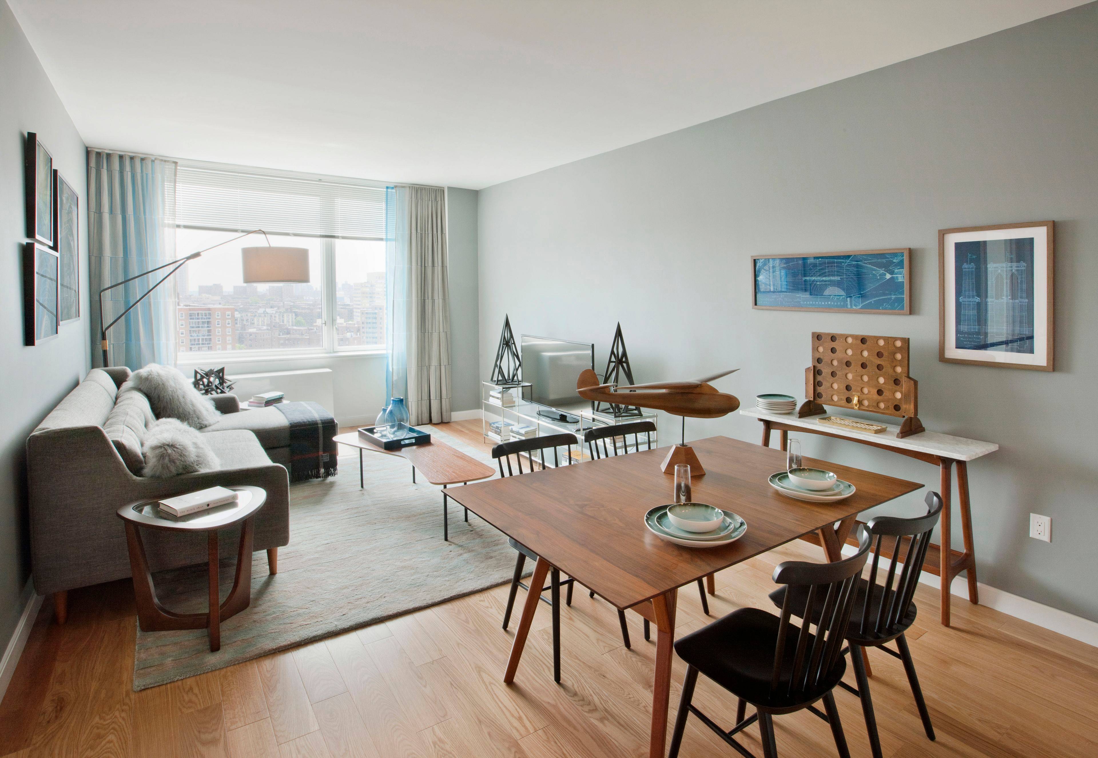 SCHEDULE A TOUR TODAY. Bright 1 bedroom with a gourmet kitchen featuring stainless steel appliances Caesarstone quartz countertops, eating bar, and an in unit washer dryer.
