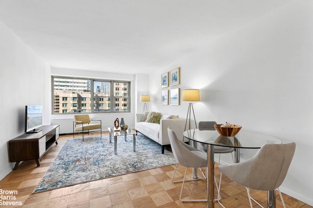 Perched on a high floor, this one bedroom with expansive open views through a wall of oversized windows is your opportunity for the discerning buyer who wants to add their ...