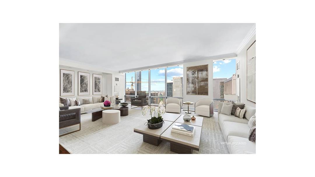 Majestic views surround you from the 40th Floor of the prestigious Olympic Tower on prime Fifth Avenue.