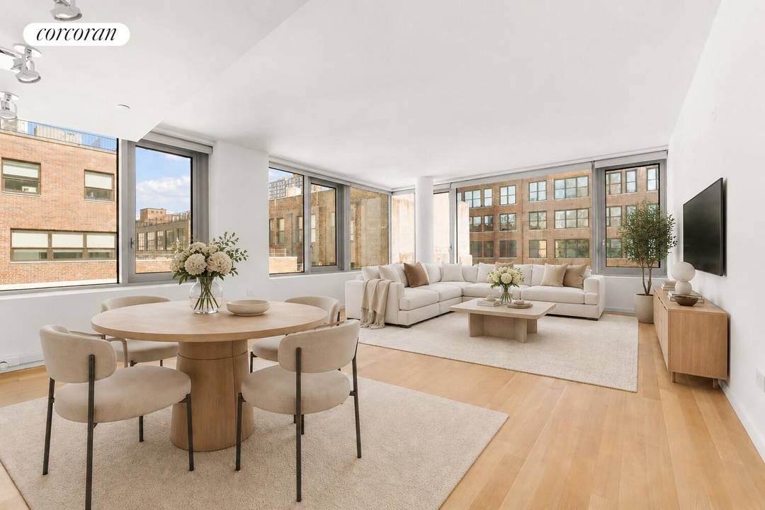 Residence 603 is a sun drenched corner home with oversized windows and an airy open layout, seamlessly blending loft like charm with refined modern design in the heart of Hell's ...