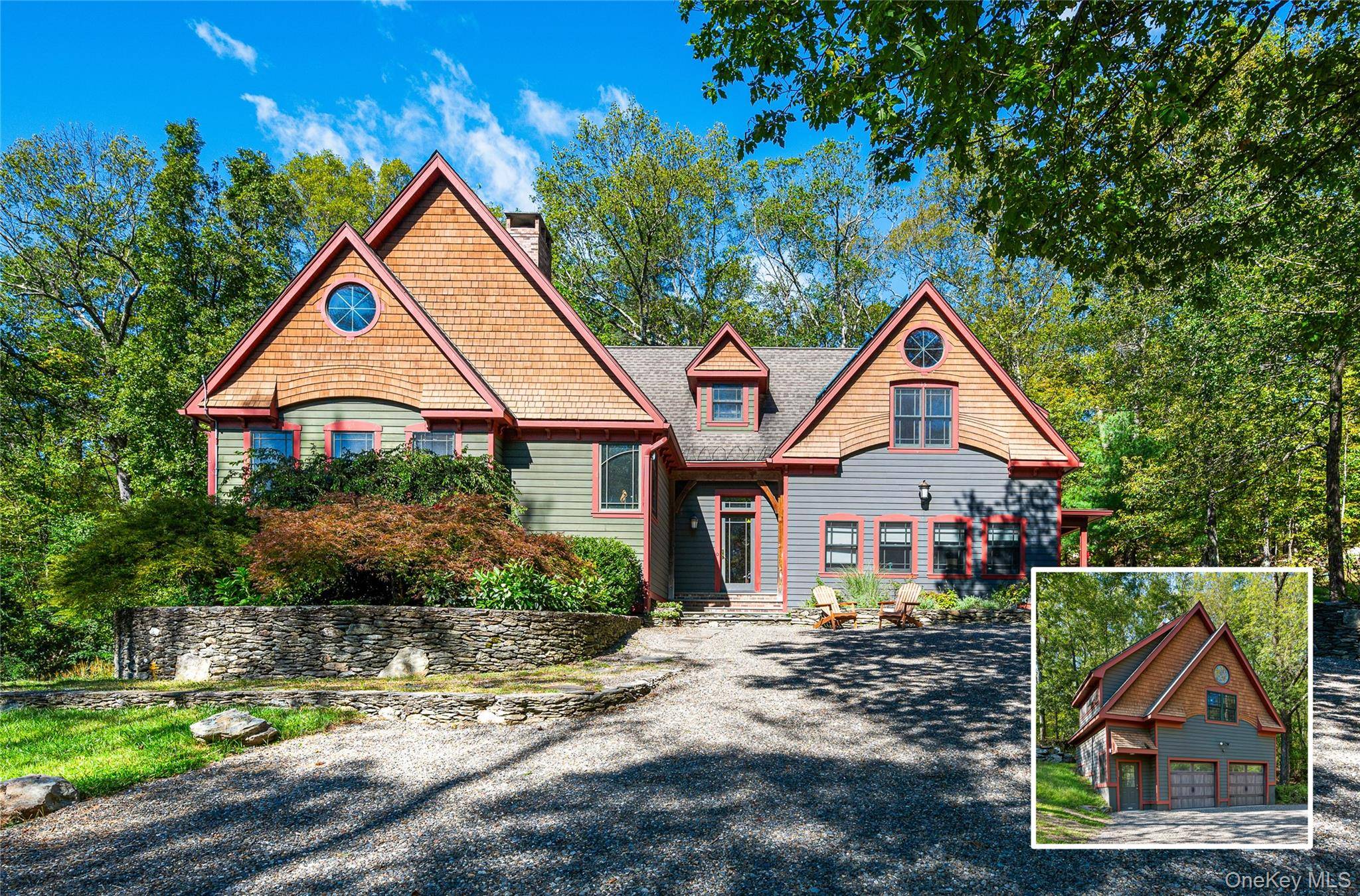 Perched on a gentle rise along a private road just ten minutes from Rhinebeck Village, this 5 bedroom custom Craftsman estate designed by a renowned local architect seamlessly blends dramatic ...
