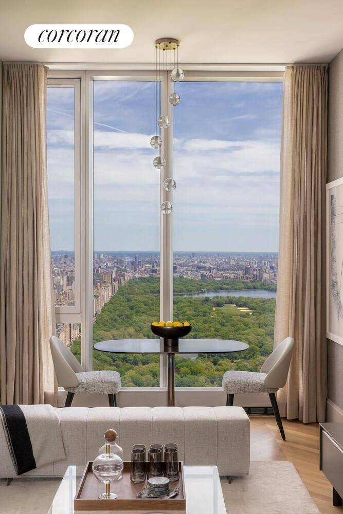 This north facing two bedroom, two and a half bathroom residence is located at an elevation of over 675 feet and features direct views of Central Park from every room ...