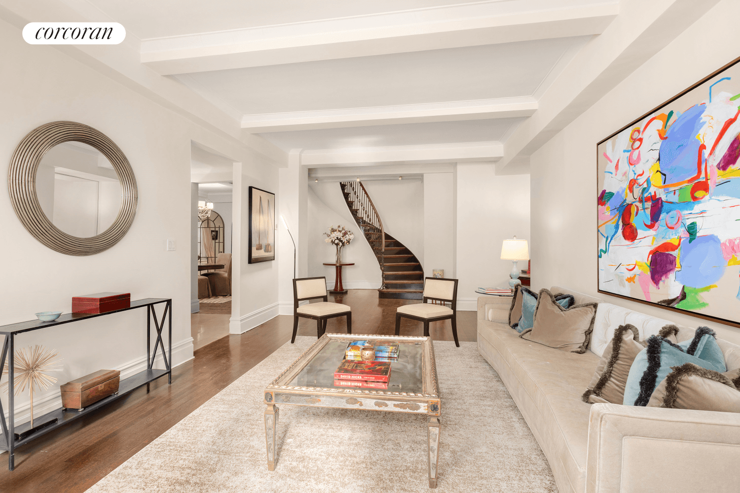 Indulge in the privacy of townhouse living paired with the full service conveniences of a distinguished cooperative.