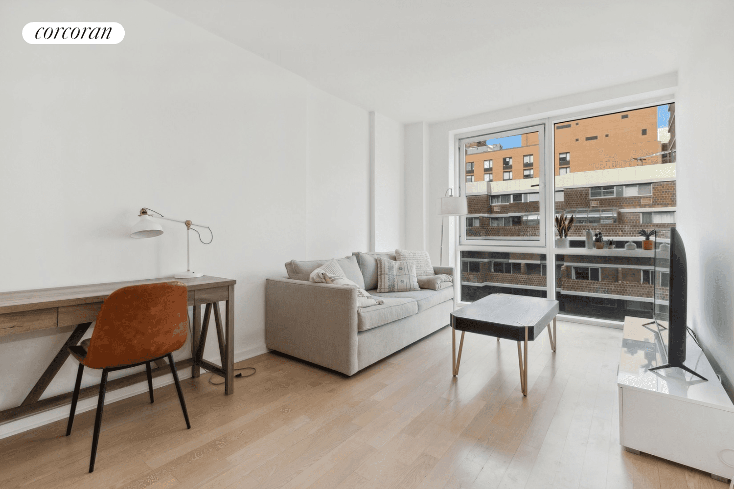 Indulge in urban luxury living with this stunning one bedroom, one bathroom home featuring floor to ceiling windows.