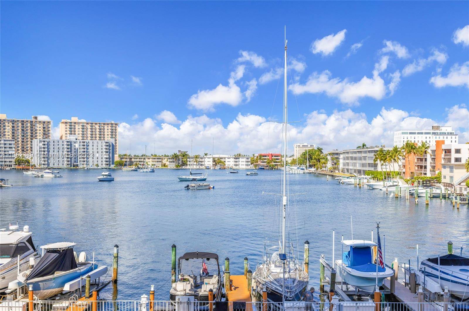 Freshly Remodeled, with beautiful views of the Intercoastal and the marina from the living area and the balcony !
