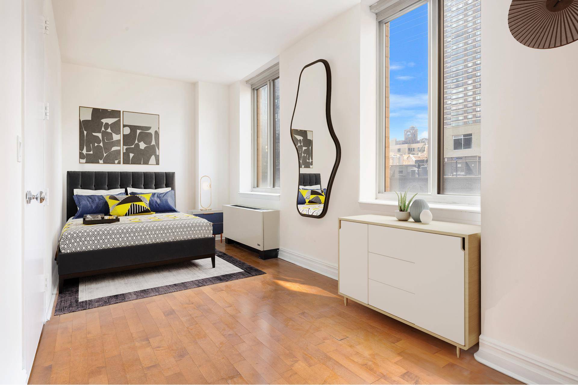 This move in ready condominium offers an exceptional layout with rare features for a NYC studio.