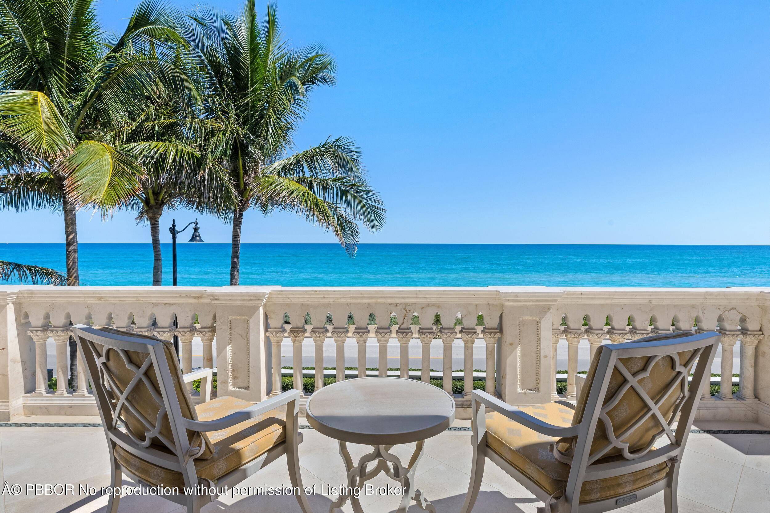 Gorgeous Oceanfront Estate This pristine Mediterranean home features private beach access, commanding ocean views, and over 10, 000 spacious square feet.