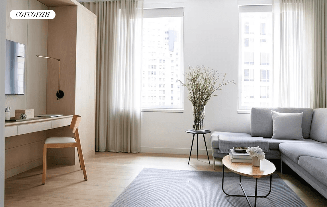Welcome to this stunning 683 sq ft Studio Jr 1 BDRM on the 17th floor at 84 William Street.