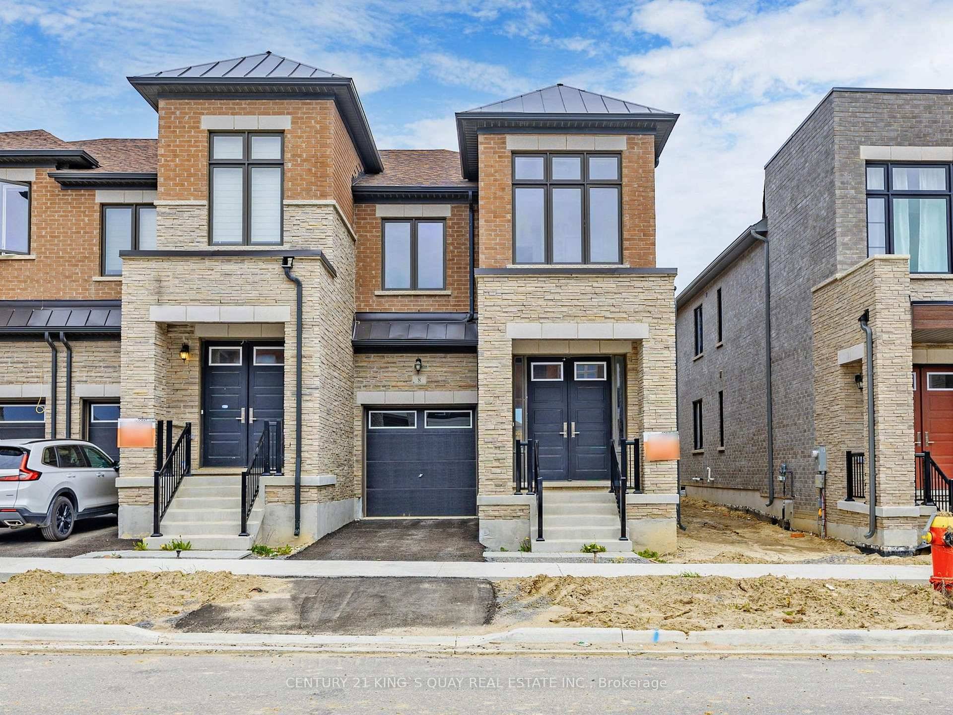 Immaculate End Unit Freehold 2 Storey Townhome Without Any Monthly Fee Quality Built by Country Wide Homes with Open Concept Modern Design Upgrades Hardwood Floor on Main and 2 F, ...