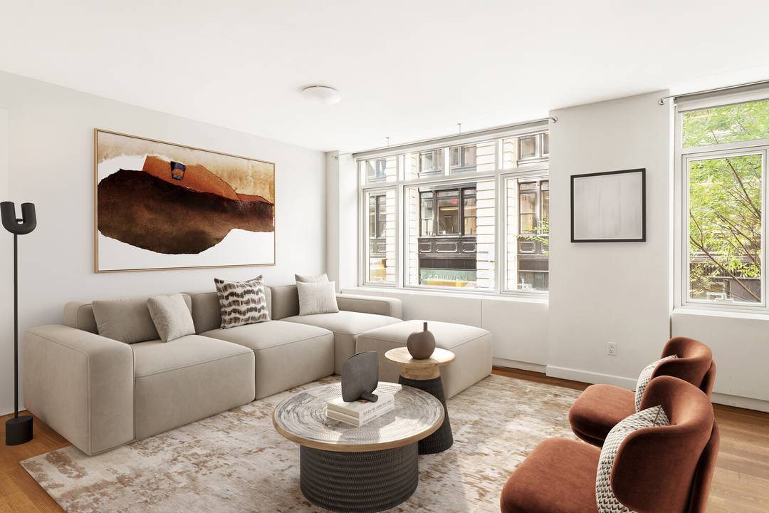 Experience elevated city living in this impeccably designed two bedroom condominium offering 1, 316 square feet of refined interiors.