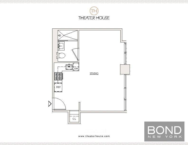 Welcome to apartment 1302 at Theater House in Murray Hill A fully updated, spacious and sunny alcove studio apartment in one of Manhattans most luxurious and modern, 24 hour doorman ...