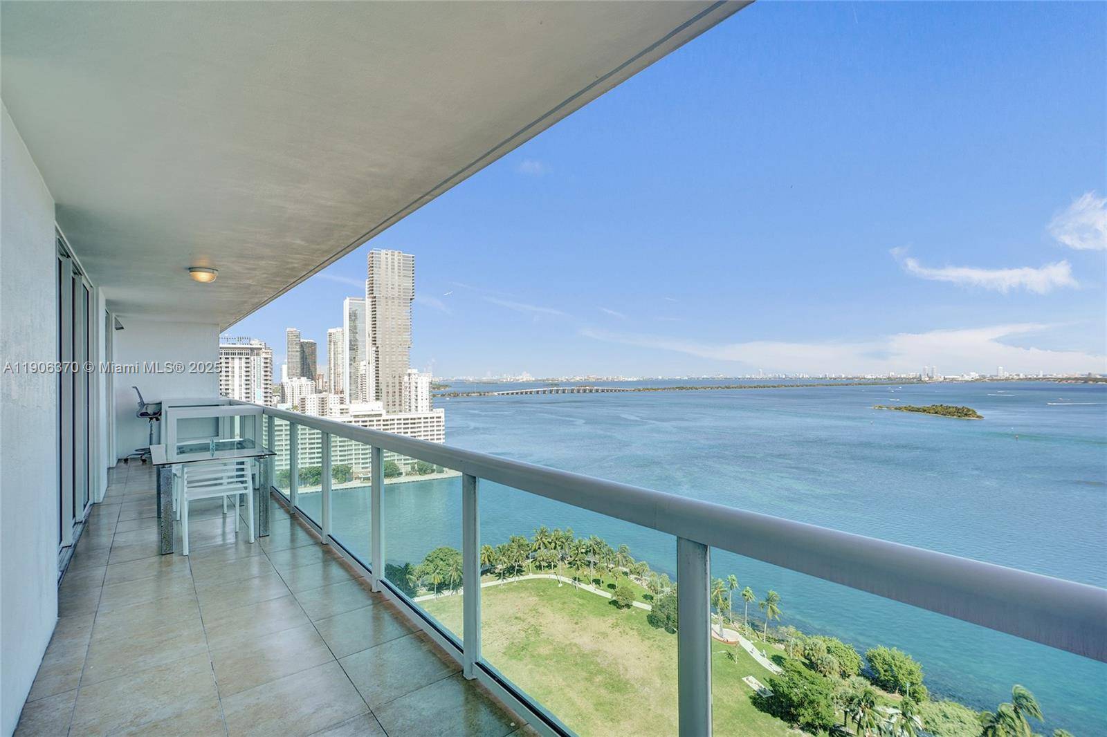 Experience breathtaking, direct east facing views that stretch endlessly over the bay and park from this stunning 2 bedroom, 2 bath split floor plan in a premier luxury building.