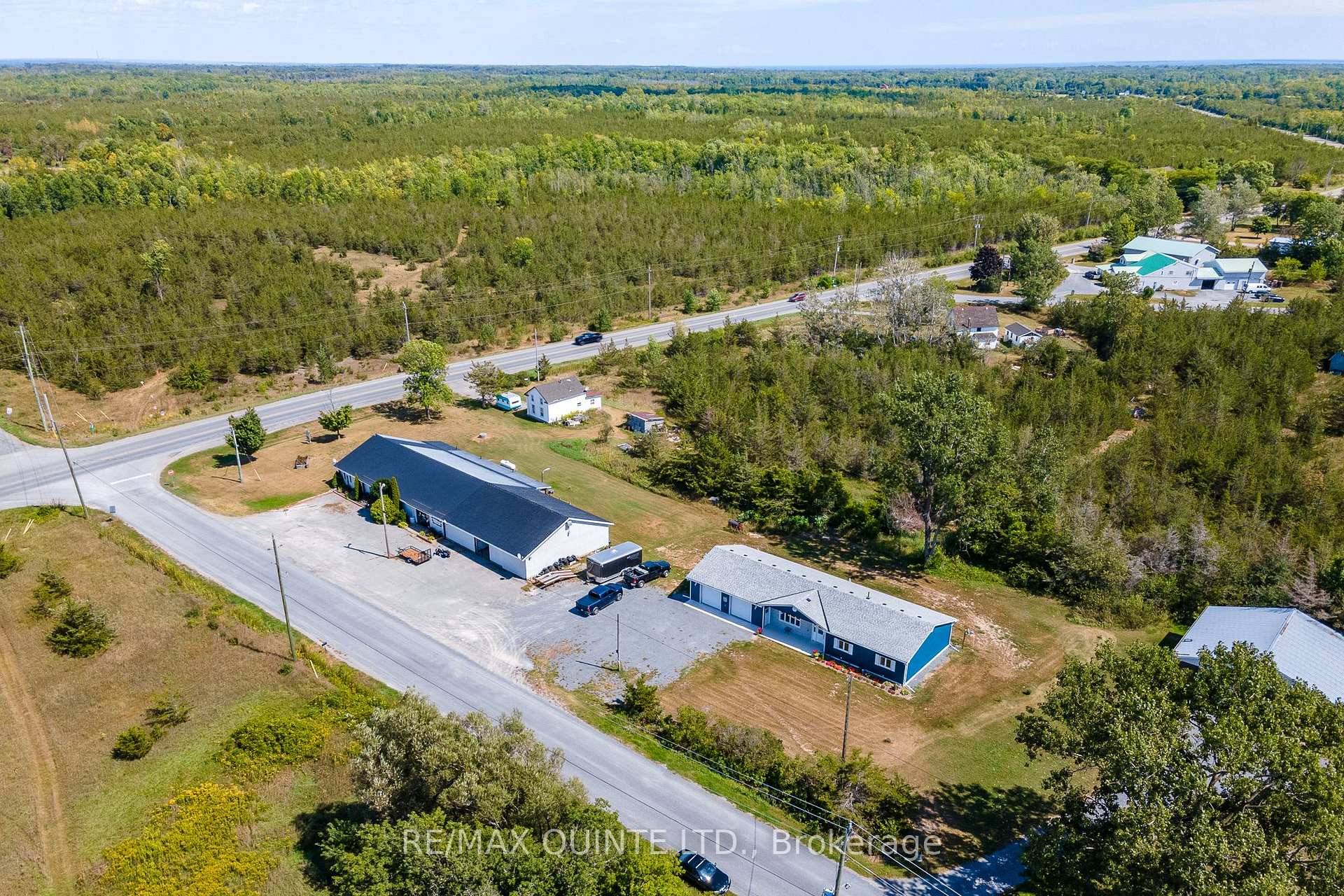 This 1. 4 acre property within minutes to Picton includes a 3 bedroom bungalow built in 2020 AND a 6000 sq.