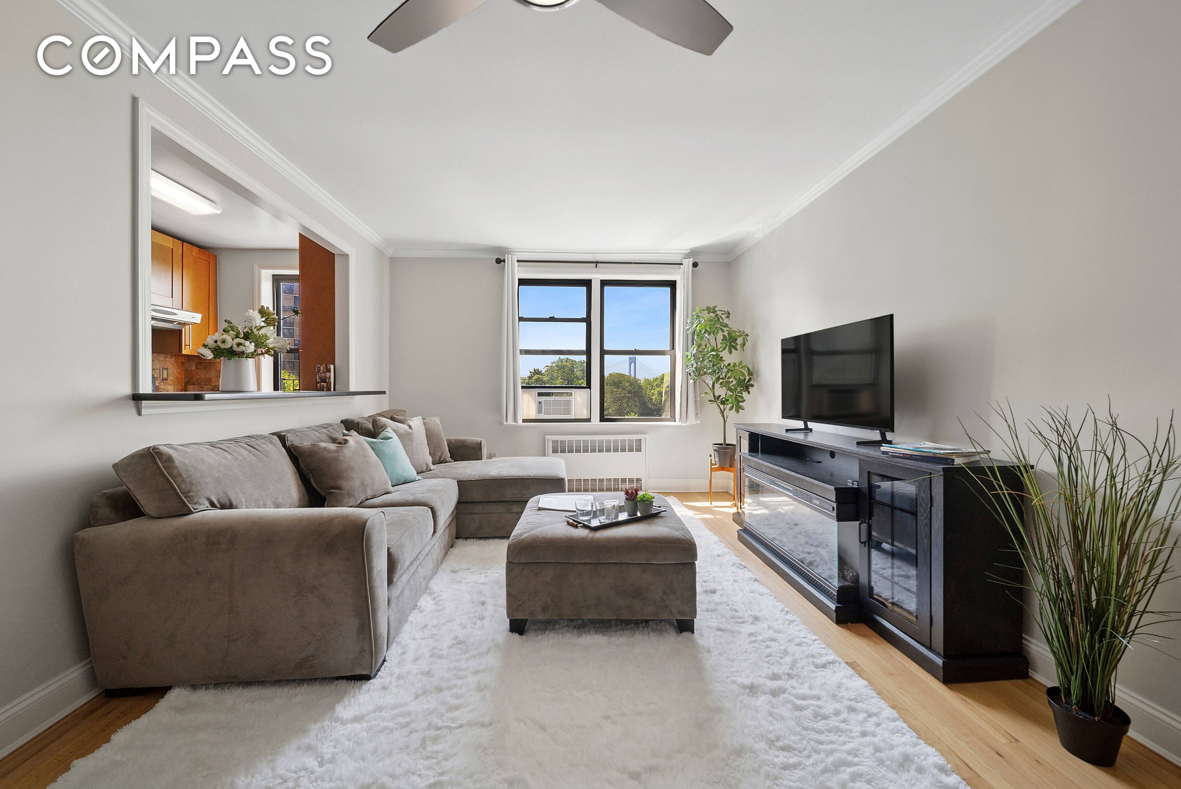 Move right into this beautifully gut renovated, sun drenched 2 bedroom apartment with sweeping southern exposure and WATER VIEWS.
