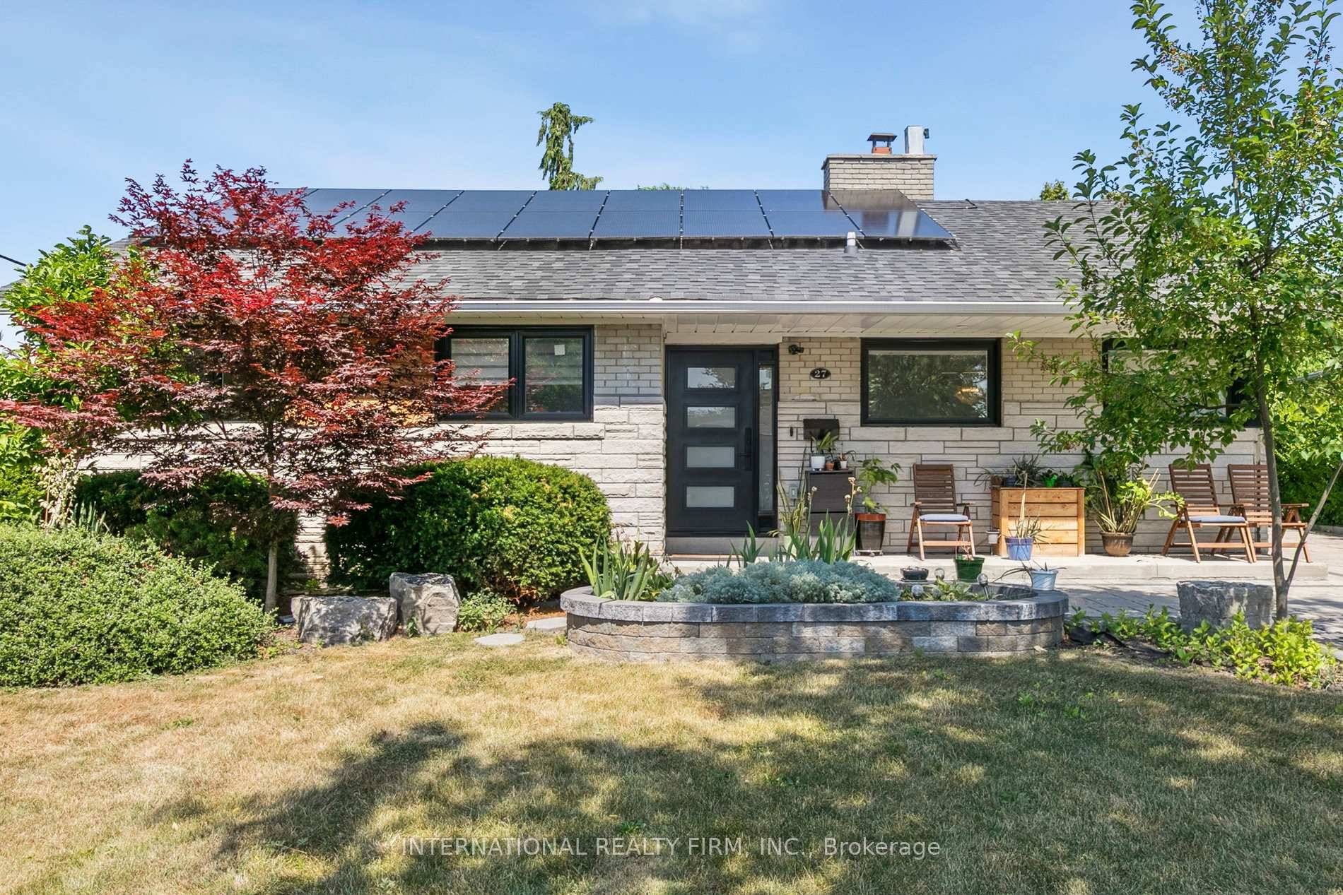 Turnkey and move in ready, this beautifully updated bungalow features over 300K in renovations, including new windows 2021, new roof 2022, and solar panels 2023 that drastically reduce hydro costs.