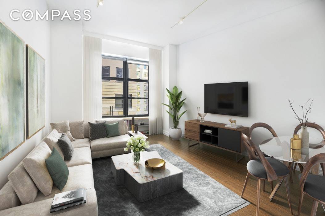 Meticulously designed amp ; luxuriously appointed, this south facing 1156 sqft 2bed 2bath loft attracts with bright open space complemented by soaring 12 ceilings, oversized windows, hardwood flooring amp ; ...