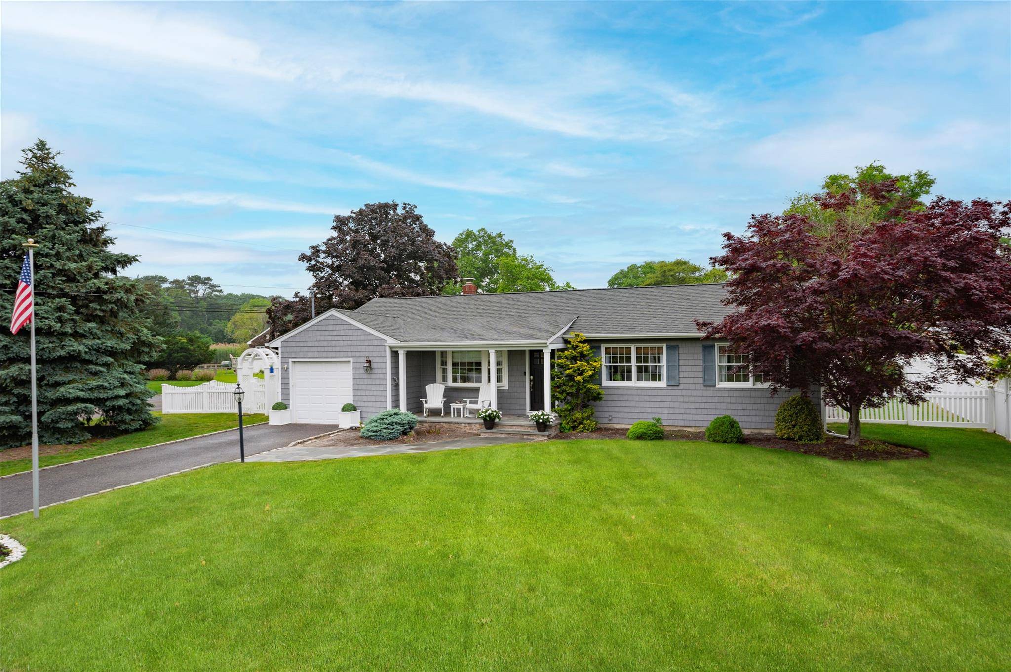 A rare opportunity to own a gorgeous fully furnished, meticulous, move in ready charming ranch located in the private beach community of Patchogue Shores !