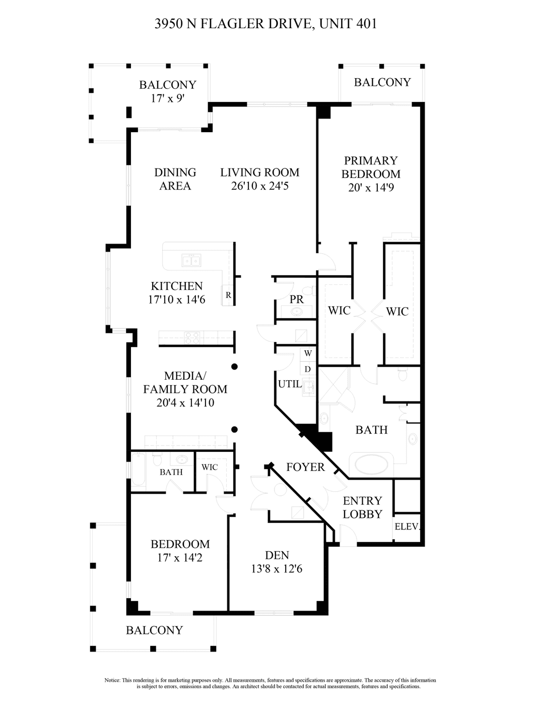 RARE FLAGLER LANDING PENTHOUSE 3 BR With Direct Water Views Elevated living meets effortless luxury.