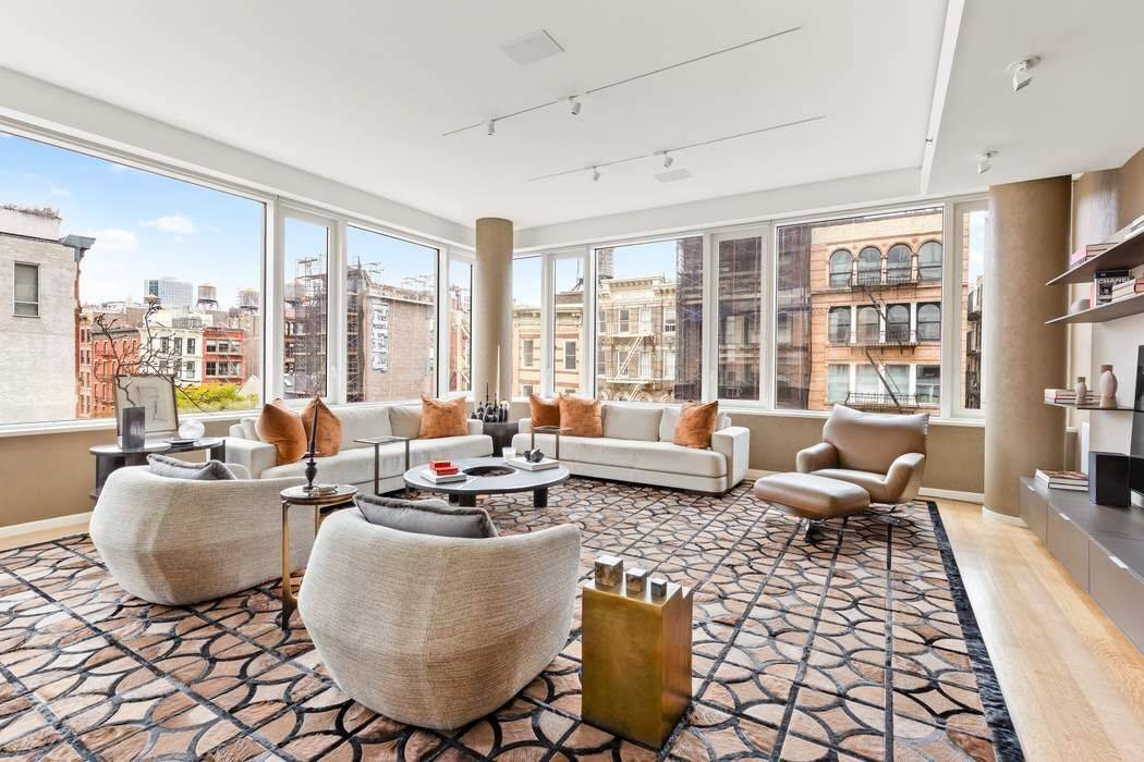 Triple mint approximately 3, 500SF private floor 4 bedroom house in a discreet boutique full service building only 7 units on one of Soho s best blocks.